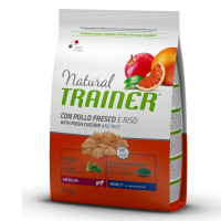 Корм Trainer Natural Super Premium для дорослих собак середніх порід, свіжа курка, рис і алое вера, 3 кг Корм Trainer Natural Super Premium для дорослих собак середніх порід, свіжа курка, рис і алое вера, 3 кг