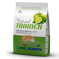 Корм Trainer Natural Super Premium для взрослых собак больших пород, свежая курица, рис и алое вера, 3 кг Корм Trainer Natural Super Premium для взрослых собак больших пород, свежая курица, рис и алое вера, 3 кг