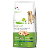Корм Trainer Natural Super Premium для взрослых собак больших пород, свежая курица, рис и алое вера, 12 кг Корм Trainer Natural Super Premium для взрослых собак больших пород, свежая курица, рис и алое вера, 12 кг