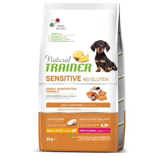 Корм Natural Trainer Dog Sensitive Puppy & Junior Mini для цуценят міні порід, з лососем, 2 кг