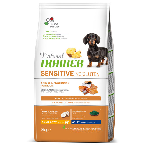 Корм Natural Trainer Dog Sensitive Adult Mini With Salmon для дорослих собак дрібних порід, з лососем, 2 кг