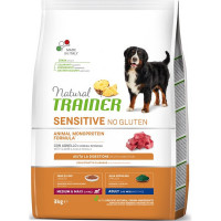 Корм Natural Trainer Dog Sensitive для дорослих собак середніх і великих порід, з ягням, 3 кг Корм Natural Trainer Dog Sensitive для дорослих собак середніх і великих порід, з ягням, 3 кг
