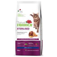 Корм Trainer Natural Super Premium для дорослих стерилізованих кішок від 1 року, з сиров'яленому шинкою, 10 кг Корм Trainer Natural Super Premium для дорослих стерилізованих кішок від 1 року, з сиров'яленому шинкою, 10 кг