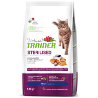 Корм Trainer Natural Super Premium для взрослых стерилизованных кошек от 1 года, с лососем и горохом, 1.5 кг Корм Trainer Natural Super Premium для взрослых стерилизованных кошек от 1 года, с лососем и горохом, 1.5 кг