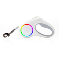 Поводок-рулетка Petkit Travel Go Shine Pet Leash для собак, с подсветкой, серый, до 50 кг, 3 м
