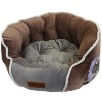 Лежанка AnimAll Rolyal Soft S COFFEE - GREY для собак и кошек, серо-коричневая, 48×42×20 см Лежанка AnimAll Rolyal Soft S COFFEE - GREY для собак и кошек, серо-коричневая, 48×42×20 см