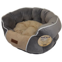Лежанка AnimAll Royal Soft M GREY - BEIGE для собак і котів, сіро-бежевий, 53×47×21 см Лежанка AnimAll Royal Soft M GREY - BEIGE для собак і котів, сіро-бежевий, 53×47×21 см