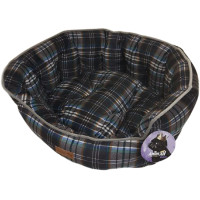 Лежанка AnimAll Royal Soft-2 M BLACK-MARINE для собак и кошек, клетка, 59×53×23 см Лежанка AnimAll Royal Soft-2 M BLACK-MARINE для собак и кошек, клетка, 59×53×23 см