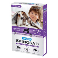 Таблетка Superium Spinosad от блох для кошек и собак весом от 2.5 до 5 кг Таблетка Superium Spinosad от блох для кошек и собак весом от 2.5 до 5 кг