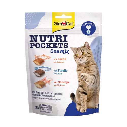 Ласощі GimCat Nutri Pockets Морський мікс, для котів, 150 г