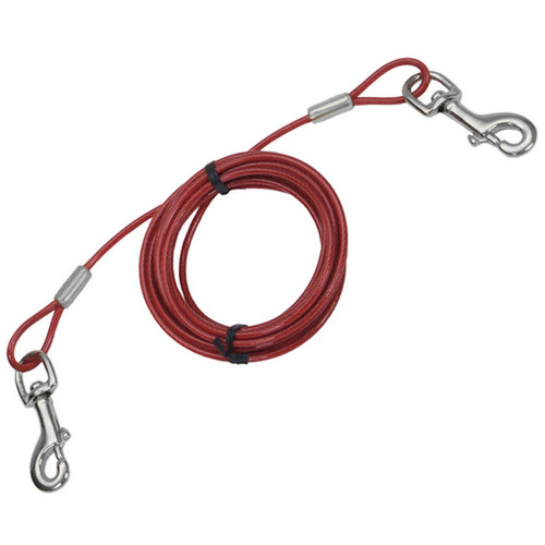 Кабель Coastal Titan Heavy Cable для прив'язки собак, оцинкований сталевий трос із пластиковою ізоляцією, 9 м