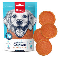 Лакомство Wanpy Chicken Jerky Chips вяленые куриные чипсы, для собак, 100 г