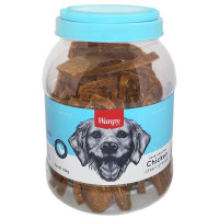 Ласощі Wanpy Chicken Jerky Steaks в'ялені курячі смужки, для собак, 908 г Ласощі Wanpy Chicken Jerky Steaks в'ялені курячі смужки, для собак, 908 г