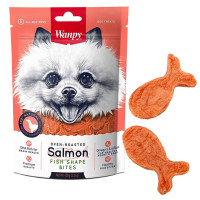 Ласощі Wanpy Salmon Fish Shape Bites рибки з лосося і курки, для собак, 100 г Ласощі Wanpy Salmon Fish Shape Bites рибки з лосося і курки, для собак, 100 г