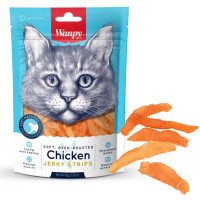 Ласощі Wanpy Soft Chicken Jerky Strips в'ялені курячі смужки, для котів, 80 г Ласощі Wanpy Soft Chicken Jerky Strips в'ялені курячі смужки, для котів, 80 г