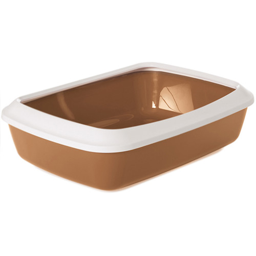 Лоток туалет с бортиком Savic Iriz Nordic Litter Tray для кошек, светло-коричневый, 42×31×12.5 см