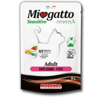 Монопротеиновый беззерновой влажный корм Morando MioGatto Sensitive Monoprotein для кошек, прошутто, 85 г Монопротеиновый беззерновой влажный корм Morando MioGatto Sensitive Monoprotein для кошек, прошутто, 85 г
