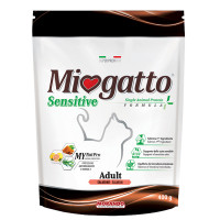 Монопротеиновый сухой корм Morando MioGatto Sensitive Monoprotein для кошек, лосось, 400 г Монопротеиновый сухой корм Morando MioGatto Sensitive Monoprotein для кошек, лосось, 400 г