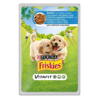 Вологий корм Purina Friskies Junior, для цуценят, шматочки в підливі з куркою і морквою, 100 г Вологий корм Purina Friskies Junior, для цуценят, шматочки в підливі з куркою і морквою, 100 г