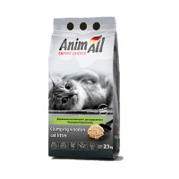 Деревний наповнювач AnimAll, що комкується, для котів, 2.1 кг Деревний наповнювач AnimAll, що комкується, для котів, 2.1 кг