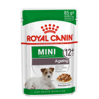 Вологий корм Royal Canin Mini Ageing 12+ для собак дрібних порід старше 12 років, шматочки в соусі, 85 г Вологий корм Royal Canin Mini Ageing 12+ для собак дрібних порід старше 12 років, шматочки в соусі, 85 г