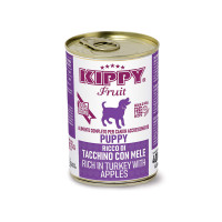 Консерви Kippy Fruit Turkey With Apples Puppy для цуценят, паштет з індичкою та яблуками, 400 г Консерви Kippy Fruit Turkey With Apples Puppy для цуценят, паштет з індичкою та яблуками, 400 г