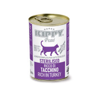 Консервы Kippy Pate Turkey Sterilised для стерилизованных котов, паштет с индейкой, 400 г Консервы Kippy Pate Turkey Sterilised для стерилизованных котов, паштет с индейкой, 400 г