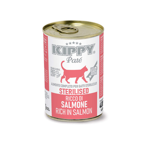 Консерви Kippy Pate Salmon Sterilised для стерилізованих котів, паштет з лососем, 400 г