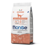 Сухий корм Monge Cat Adult для дорослих котів, з лососем, 10 кг Сухий корм Monge Cat Adult для дорослих котів, з лососем, 10 кг