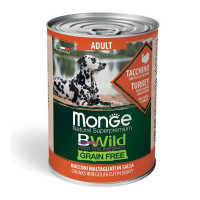 Консерви Monge Dog Wet Be Wild Adult для дорослих собак, індичка, гарбуз та цукіні, 400 г Консерви Monge Dog Wet Be Wild Adult для дорослих собак, індичка, гарбуз та цукіні, 400 г