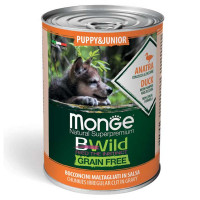 Консервы Monge Dog Wet Be Wild Puppy & Junior для щенков, утка, тыква и цуккини, 400 г Консервы Monge Dog Wet Be Wild Puppy & Junior для щенков, утка, тыква и цуккини, 400 г