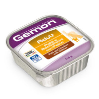 Консерви Gemon Dog Wet Adult для дорослих собак, шматочки в паштеті, з куркою, 150 г Консерви Gemon Dog Wet Adult для дорослих собак, шматочки в паштеті, з куркою, 150 г