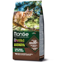 Сухий корм Monge Cat Be Wild Gr.Free для котів великих порід з 2-х місяців, з м'ясом буйвола, 1.5 кг Сухий корм Monge Cat Be Wild Gr.Free для котів великих порід з 2-х місяців, з м'ясом буйвола, 1.5 кг
