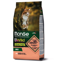 Сухой корм Monge Cat Be Wild Gr.Free для взрослых кошек, с лососем, 1.5 кг Сухой корм Monge Cat Be Wild Gr.Free для взрослых кошек, с лососем, 1.5 кг