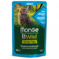 Вологий корм Monge Cat Be Wild Gr.Free Wet для дорослих котів, шматочки в соусі, анчоус з овочами, 85 г