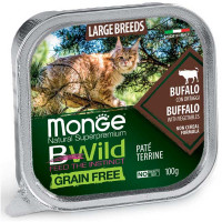 Консервы Monge Cat Be Wild Gr.Free Wet для кошек больших пород из 2-х месяцев, паштет, з м'ясом буйвола, 100 г