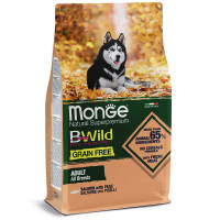 Сухой беззерновой корм Monge Dog Be Wild Gr.Free для собак, с лососем, 2.5 кг Сухой беззерновой корм Monge Dog Be Wild Gr.Free для собак, с лососем, 2.5 кг