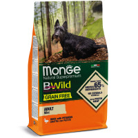 Сухий беззерновий корм Monge Dog Be Wild Gr.Free Mini для собак малих порід, з качкою, 2.5 кг Сухий беззерновий корм Monge Dog Be Wild Gr.Free Mini для собак малих порід, з качкою, 2.5 кг
