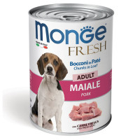 Консервы Monge Dog Fresh для собак, паштет, со свининой, 400 г Консервы Monge Dog Fresh для собак, паштет, со свининой, 400 г