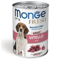Консервы Monge Dog Fresh для собак, паштет, со свежим телятиной, 400 г Консервы Monge Dog Fresh для собак, паштет, со свежим телятиной, 400 г