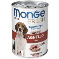 Консервы Monge Dog Fresh для собак, паштет, со свежим ягненком, 400 г Консервы Monge Dog Fresh для собак, паштет, со свежим ягненком, 400 г