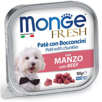 Консерви Monge Dog Fresh для собак, паштет, зі свіжою яловичиною, 100 г Консерви Monge Dog Fresh для собак, паштет, зі свіжою яловичиною, 100 г