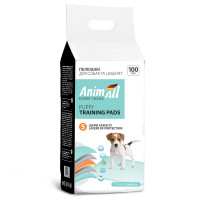 Пелюшки AnimAll Puppy Training Pads для собак та цуценят, 60×45 см, 100 штук Пелюшки AnimAll Puppy Training Pads для собак та цуценят, 60×45 см, 100 штук