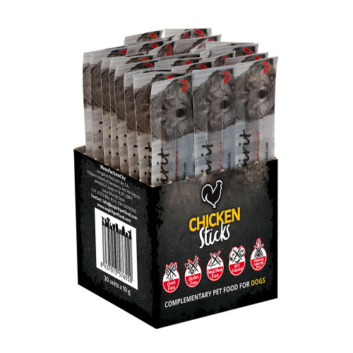 Напіввологі ласощі для собак Alpha Spirit DOG Sticks Chicken, палички з куркою, 30 шт, 300 г