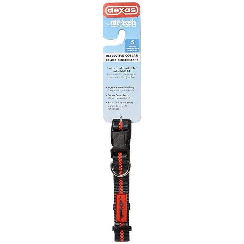 Нашийник DEXAS Off Leash для собак, нейлон, малий, 2 см/25.4-40.6 см, сірий-помаранчевий