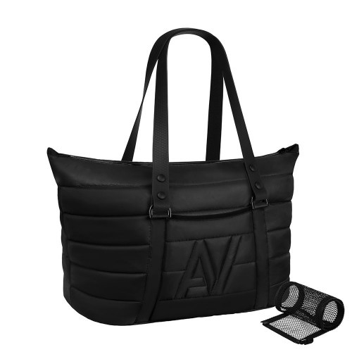 Сумка-переноска AiryVest для котів і собак дрібних порід, нейлон, чорна, 38×29×21 см