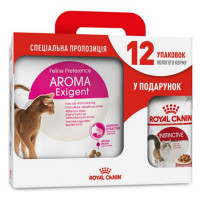 Сухой корм Royal Canin Aroma Exigent для кошек привередливых к аромату, 4 кг + 12 паучей в подарок Сухой корм Royal Canin Aroma Exigent для кошек привередливых к аромату, 4 кг + 12 паучей в подарок