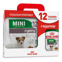 Сухой корм Royal Canin Mini Ageing 12+ для собак мелких пород старше 12 лет, 3.5 кг + 12 паучей в подарок Сухой корм Royal Canin Mini Ageing 12+ для собак мелких пород старше 12 лет, 3.5 кг + 12 паучей в подарок