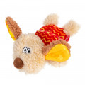 Мягкая игрушка GiGwi Plush, плюшевая собачка, с пищалкой, текстиль, 13 см