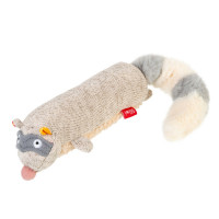 Мягкая игрушка GiGwi Plush, для собак, плюшевый енот, с пищалкой, текстиль, 17 см Мягкая игрушка GiGwi Plush, для собак, плюшевый енот, с пищалкой, текстиль, 17 см